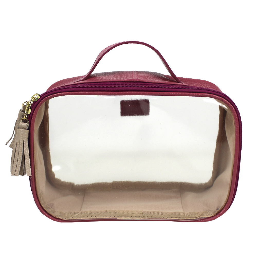 Necessaire Crystal P em Couro e Vinil Personalizado