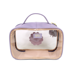 Necessaire Crystal P Camélia em Couro e Vinil Personalizado