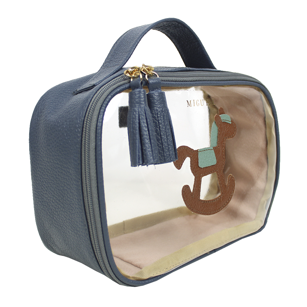 Necessaire Crystal P Little Horse em Couro e Vinil Personalizado
