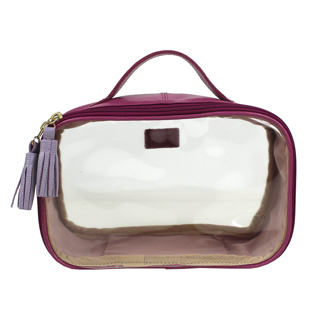 Necessaire Crystal P em Couro e Vinil Personalizado