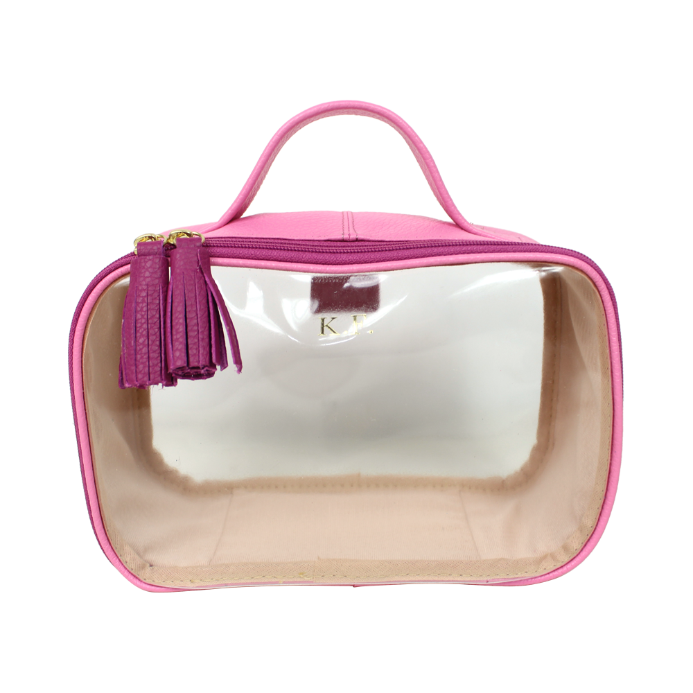 Necessaire Crystal P em Couro e Vinil Personalizado