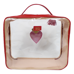 Necessaire Crystal G Sagrado Coração em Couro e Vinil Personalizada