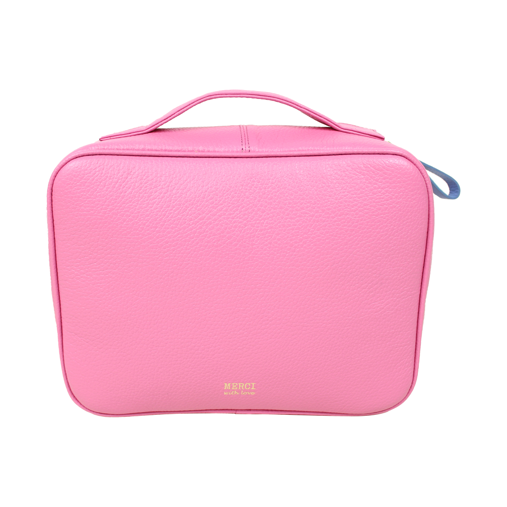 Necessaire Sarah Rosa Orquídea com Sky Pronta Entrega