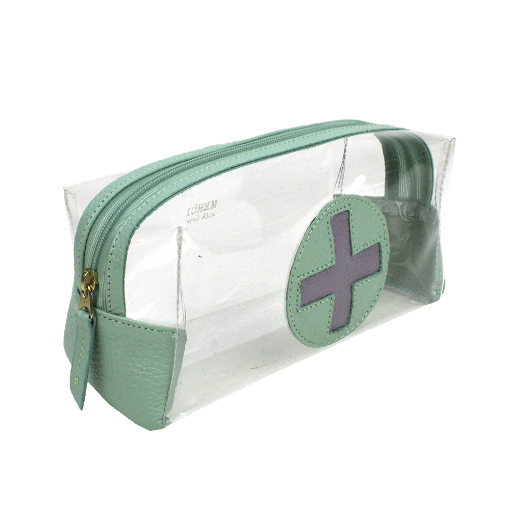 Necessaire Farmacinha M em Couro Personalizado