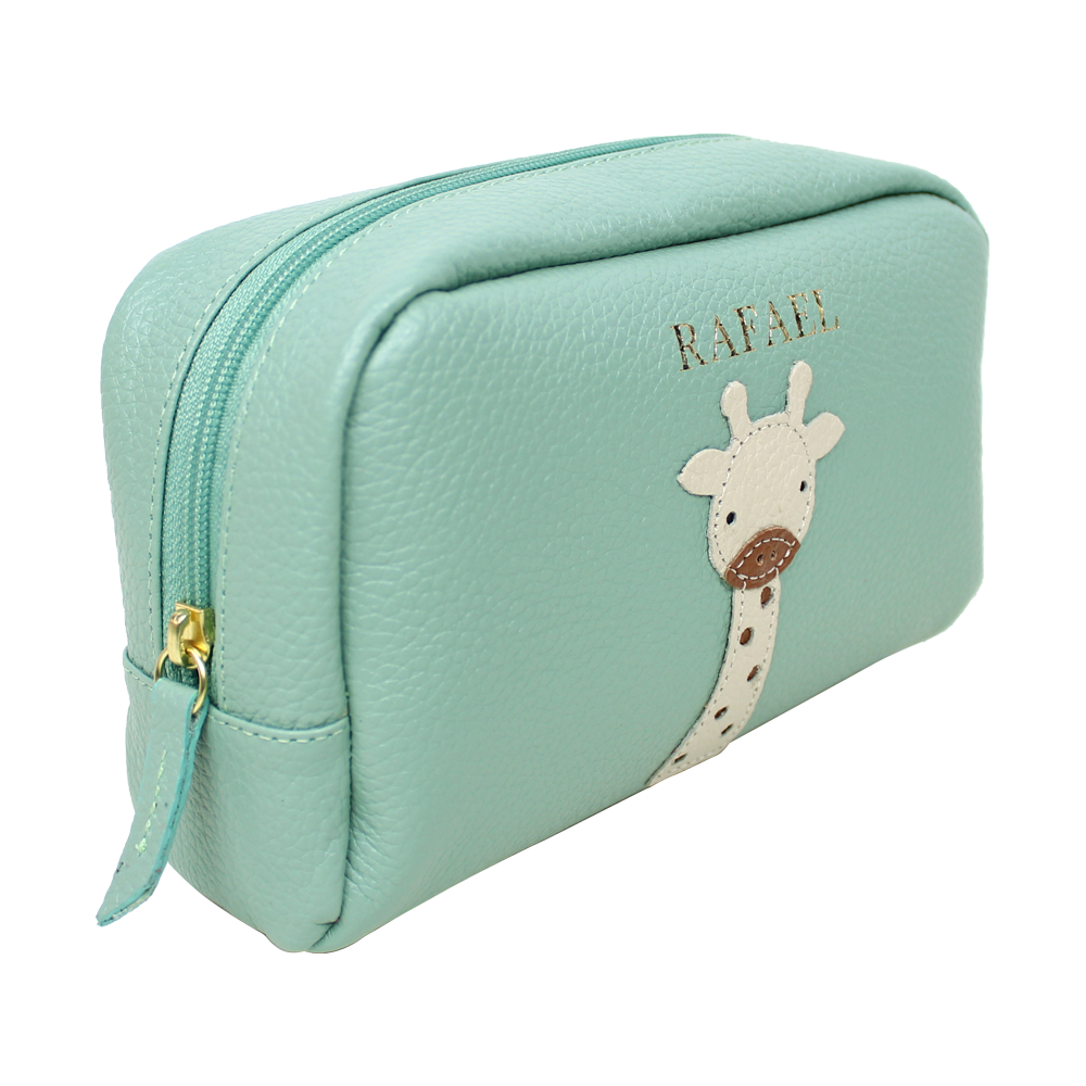 Necessaire Girafinha Masculino M em Couro Personalizado