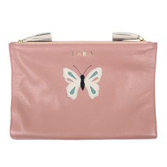 Necessaire Limpo/Usado Borboleta em Couro Personalizada