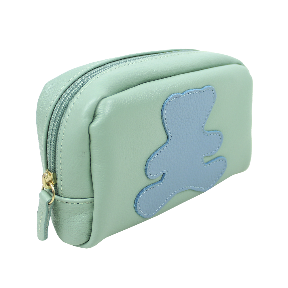 Necessaire P Little Bear Menta Liso com Aqua Liso Pronta Entrega
