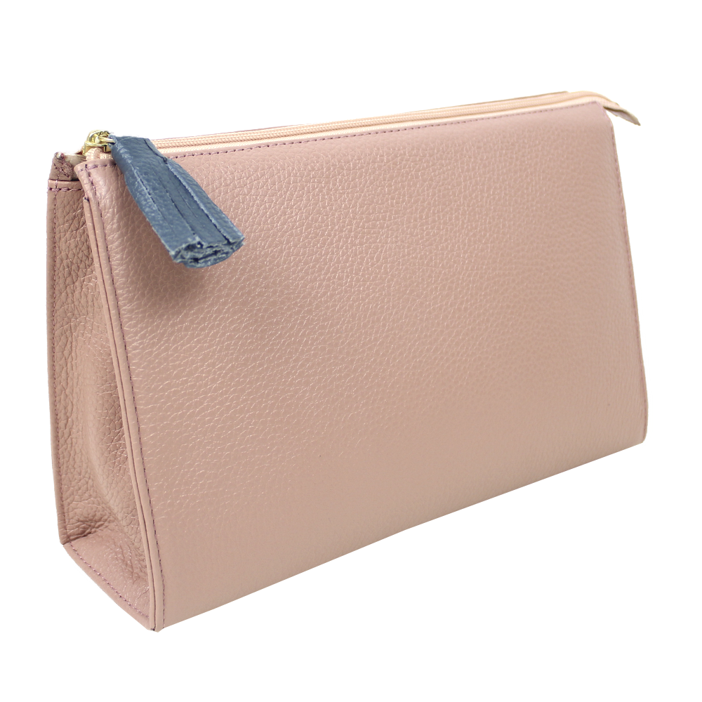 Necessaire Louise G Algodão Doce Liso com Oceano Pronta Entrega