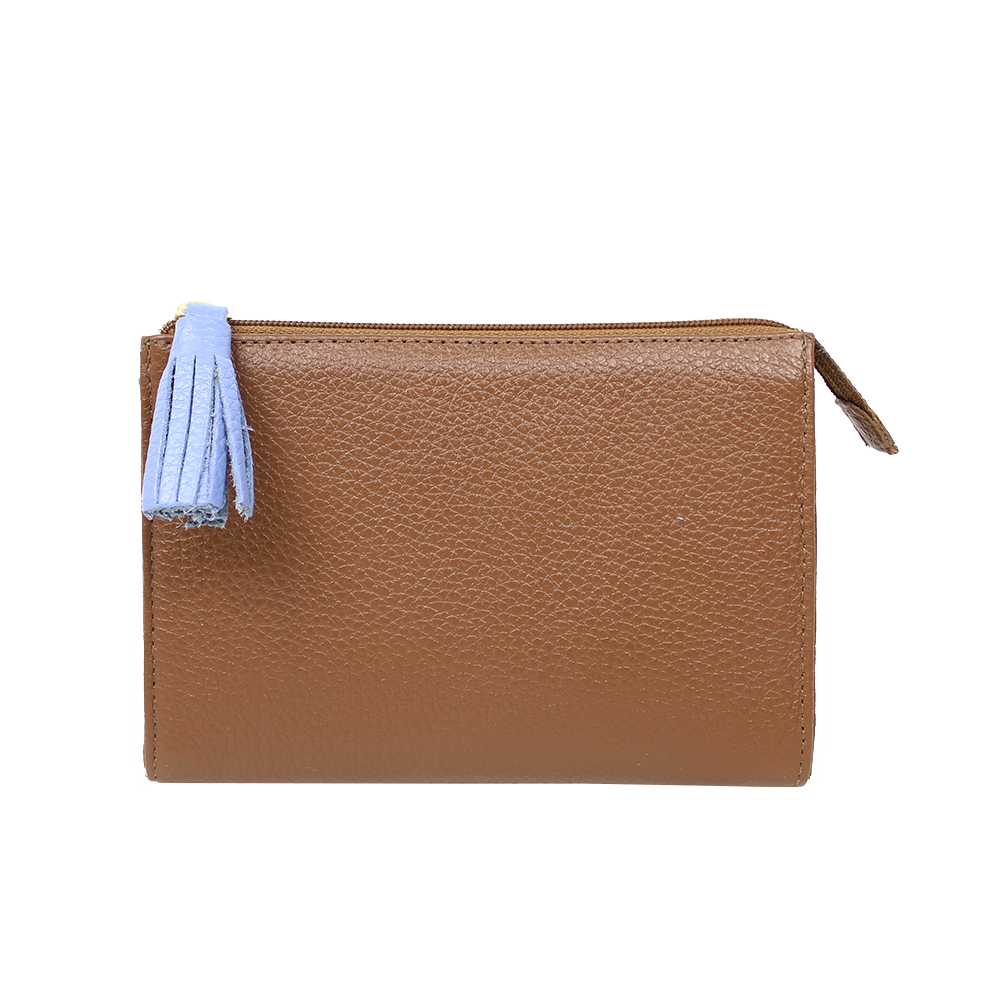 Necessaire Louise P Caramelo Liso com Sky Pronta Entrega