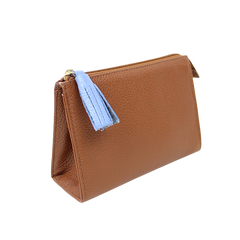 Necessaire Louise P Caramelo Liso com Sky Pronta Entrega
