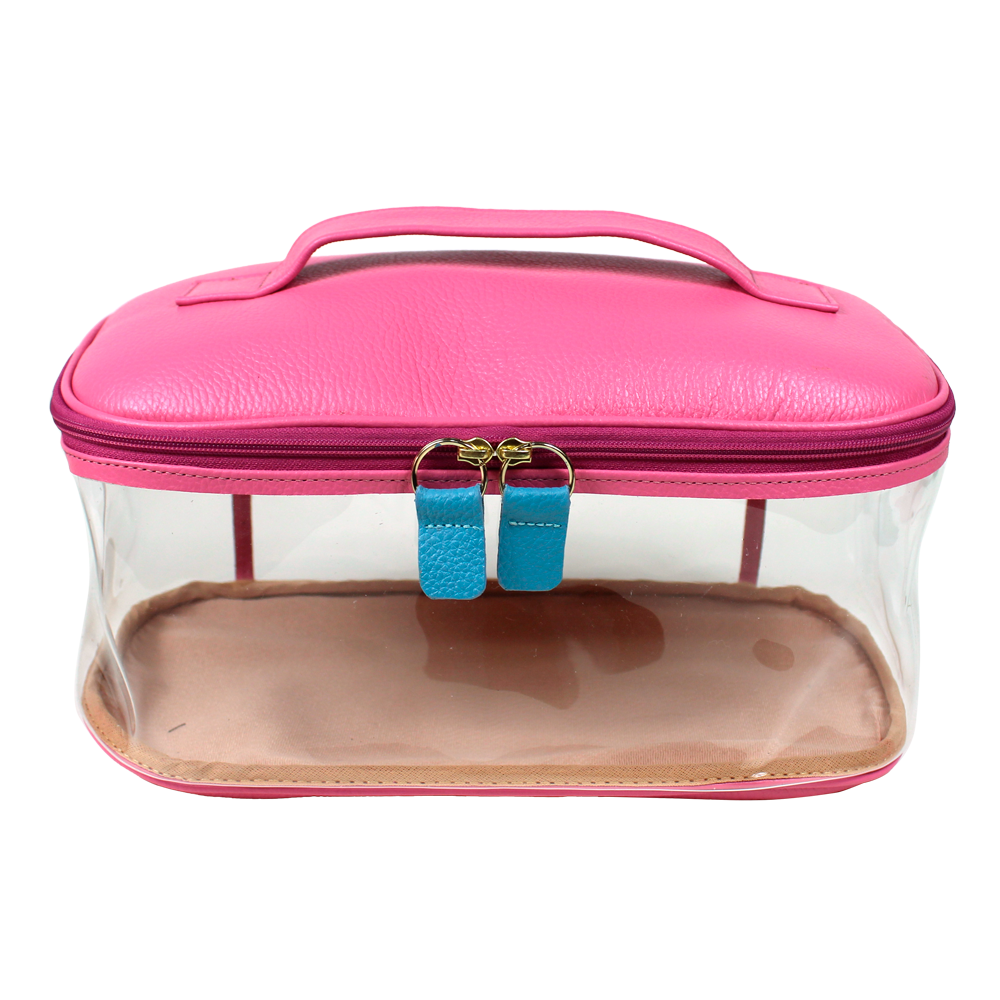Necessaire Aurora Crystal G em Couro e Vinil Personalizado