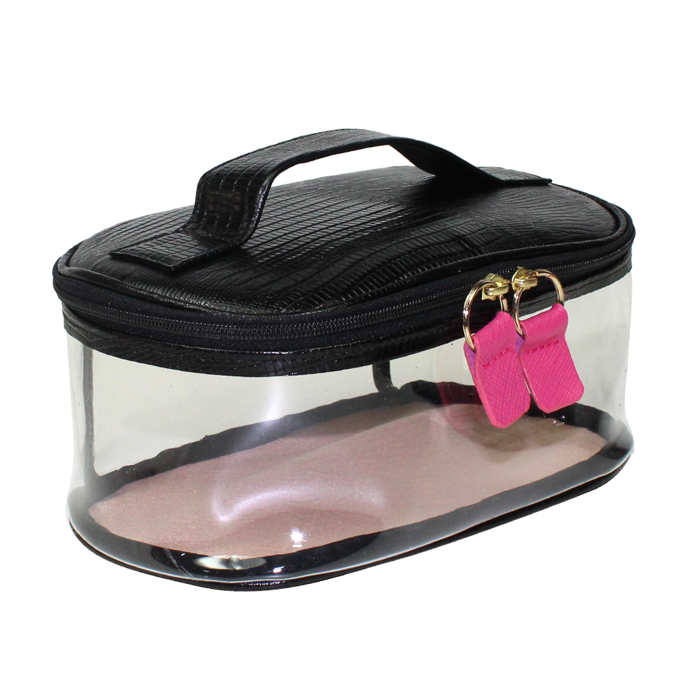Necessaire Aurora Crystal M em Couro e Vinil Personalizado