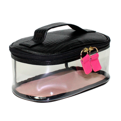 Necessaire Aurora Crystal M em Couro e Vinil Personalizado