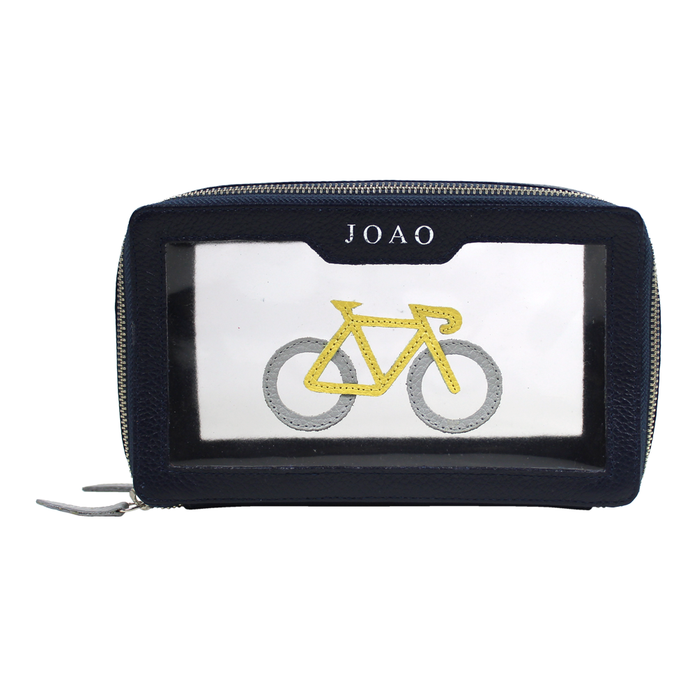 Necessaire Mini Crystal Bicicleta em Couro Personalizada