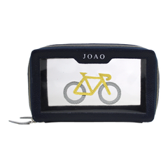 Necessaire Mini Crystal Bicicleta em Couro Personalizada