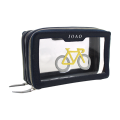 Necessaire Mini Crystal Bicicleta em Couro Personalizada