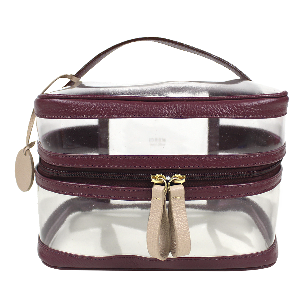 Necessaire Mya em Couro e Vinil Personalizada