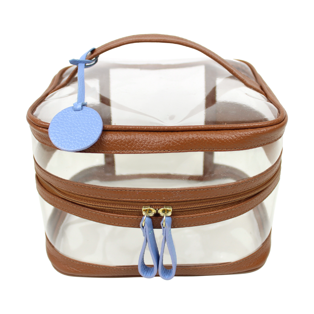 Necessaire Mya em Couro e Vinil Personalizada