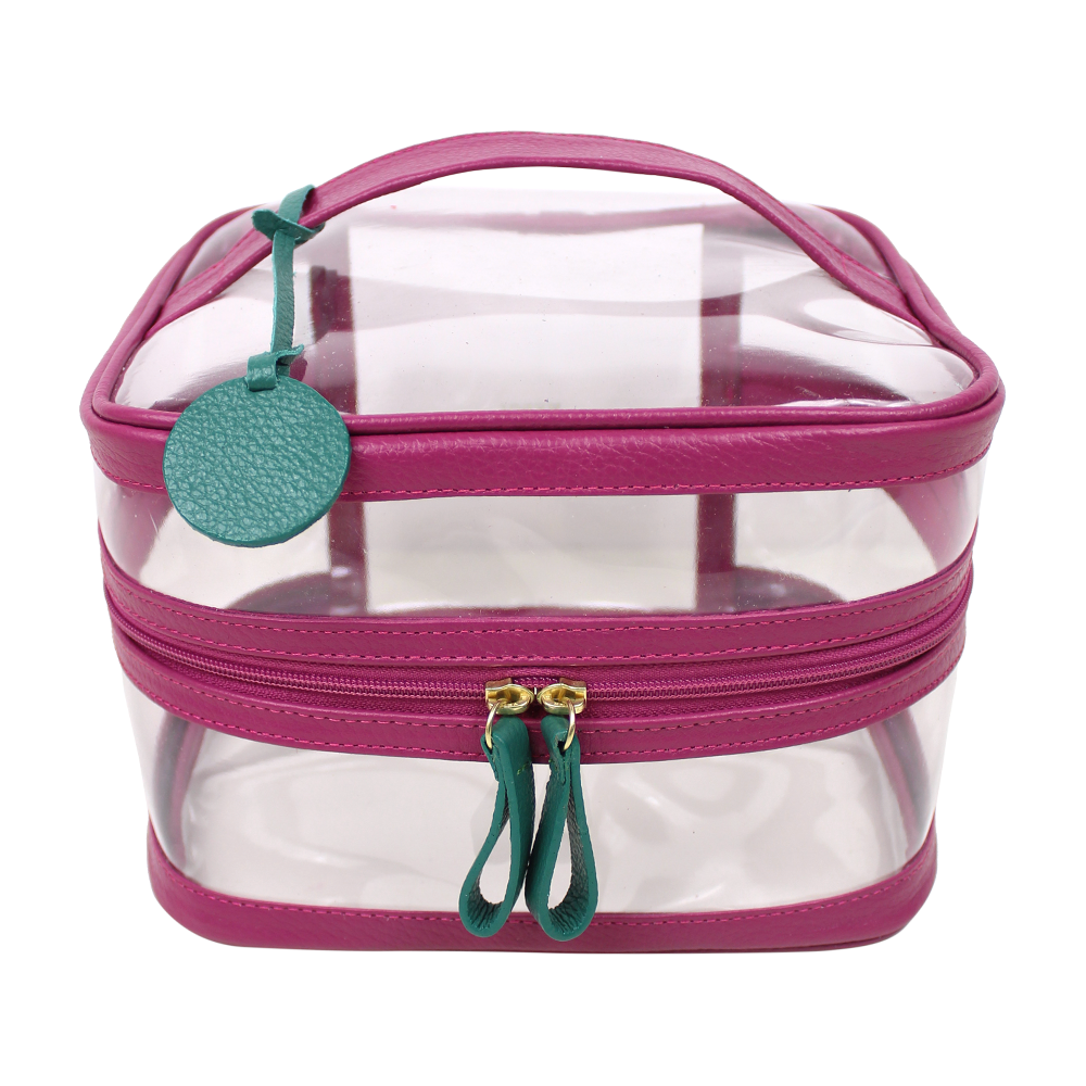 Necessaire Mya em Couro e Vinil Personalizada