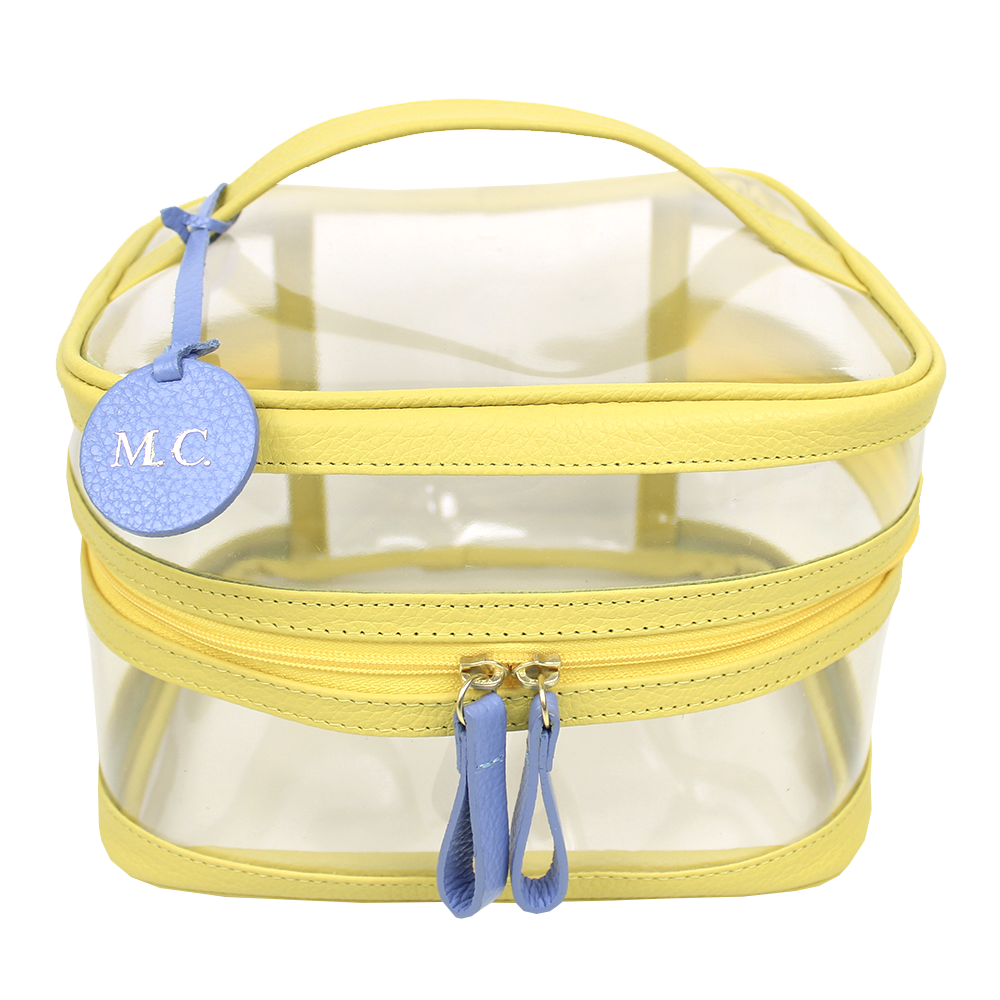 Necessaire Mya em Couro e Vinil Personalizada