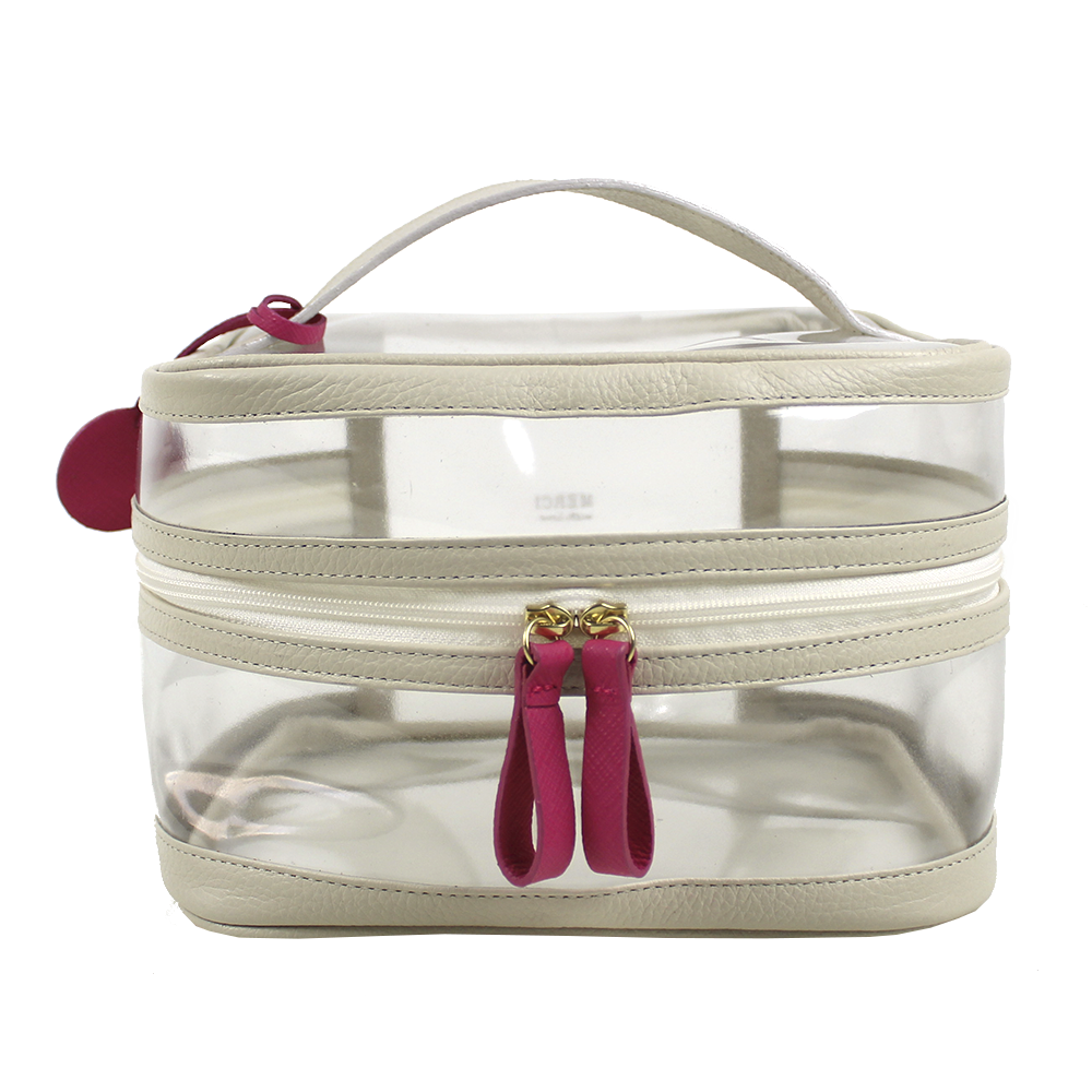 Necessaire Mya em Couro e Vinil Personalizada