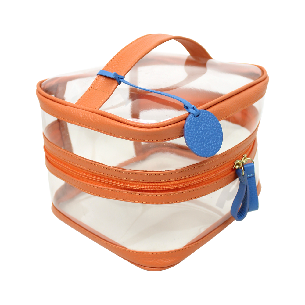Necessaire Mya Tangerina Liso com Beach Pronta Entrega