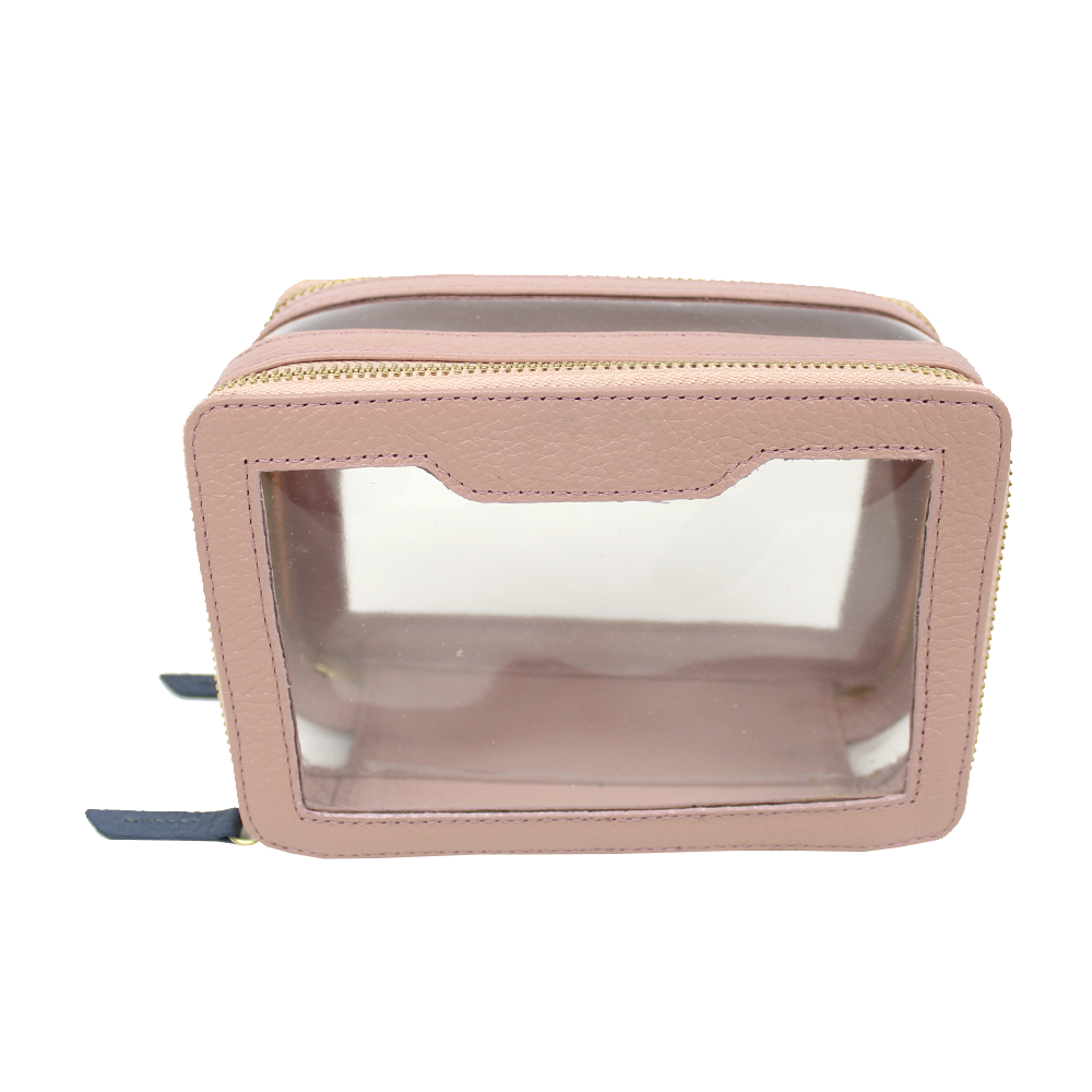 Necessaire Nano Crystal em Couro e Vinil Personalizada