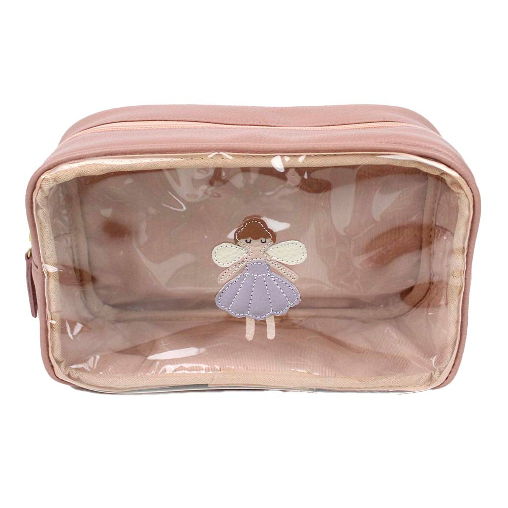 Necessaire Anne Beach Fadinha em Couro e Vinil Personalizada