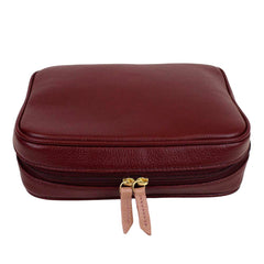 Necessaire Bela Burgundy Liso com Algodão Doce Liso Pronta Entrega