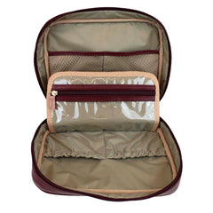 Necessaire Bela Burgundy Liso com Algodão Doce Liso Pronta Entrega