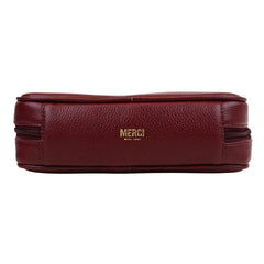Necessaire Bela Burgundy Liso com Algodão Doce Liso Pronta Entrega
