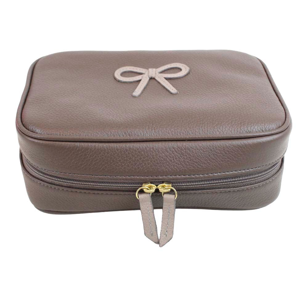 Necessaire Bela Laço Rococó em Couro Personalizada