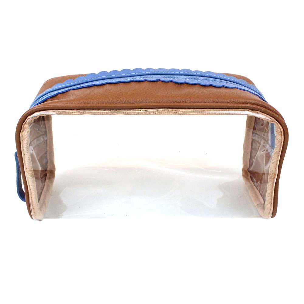 Necessaire Betina Babado G Caramelo Liso com Beach Pronta Entrega