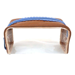 Necessaire Betina Babado G Caramelo Liso com Beach Pronta Entrega