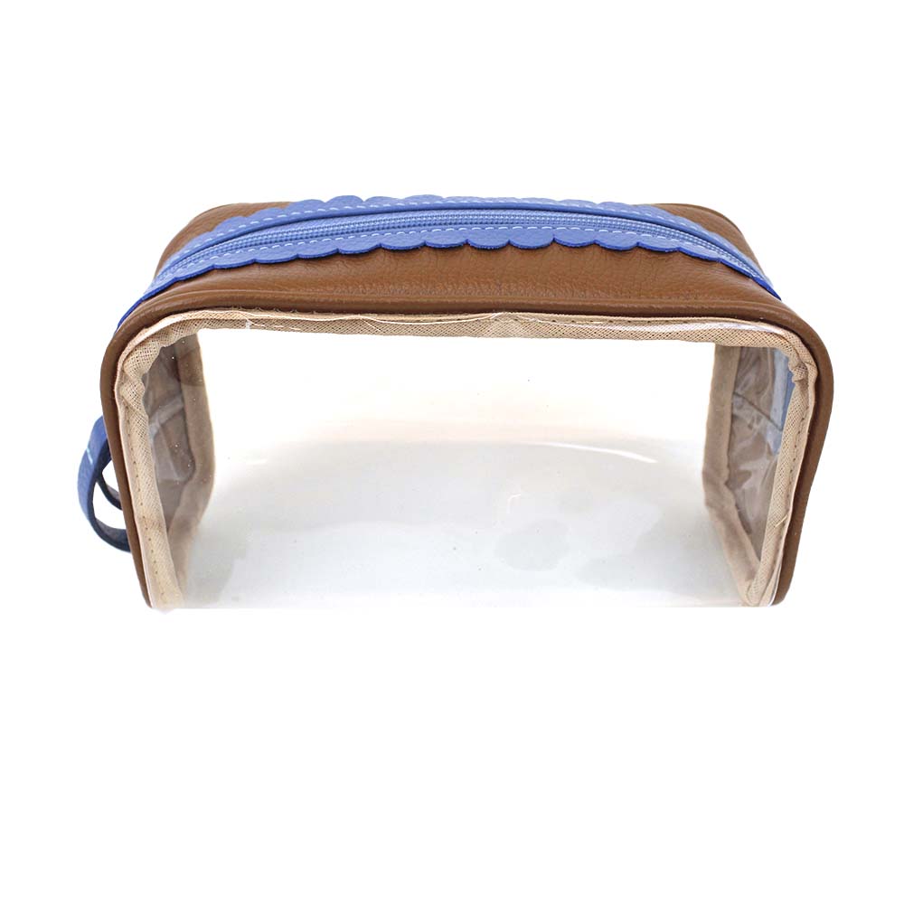 Necessaire Betina Babado M Caramelo Liso com Beach Pronta Entrega