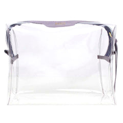 Necessaire Crystal Birthday M Lilás Liso Pronta Entrega