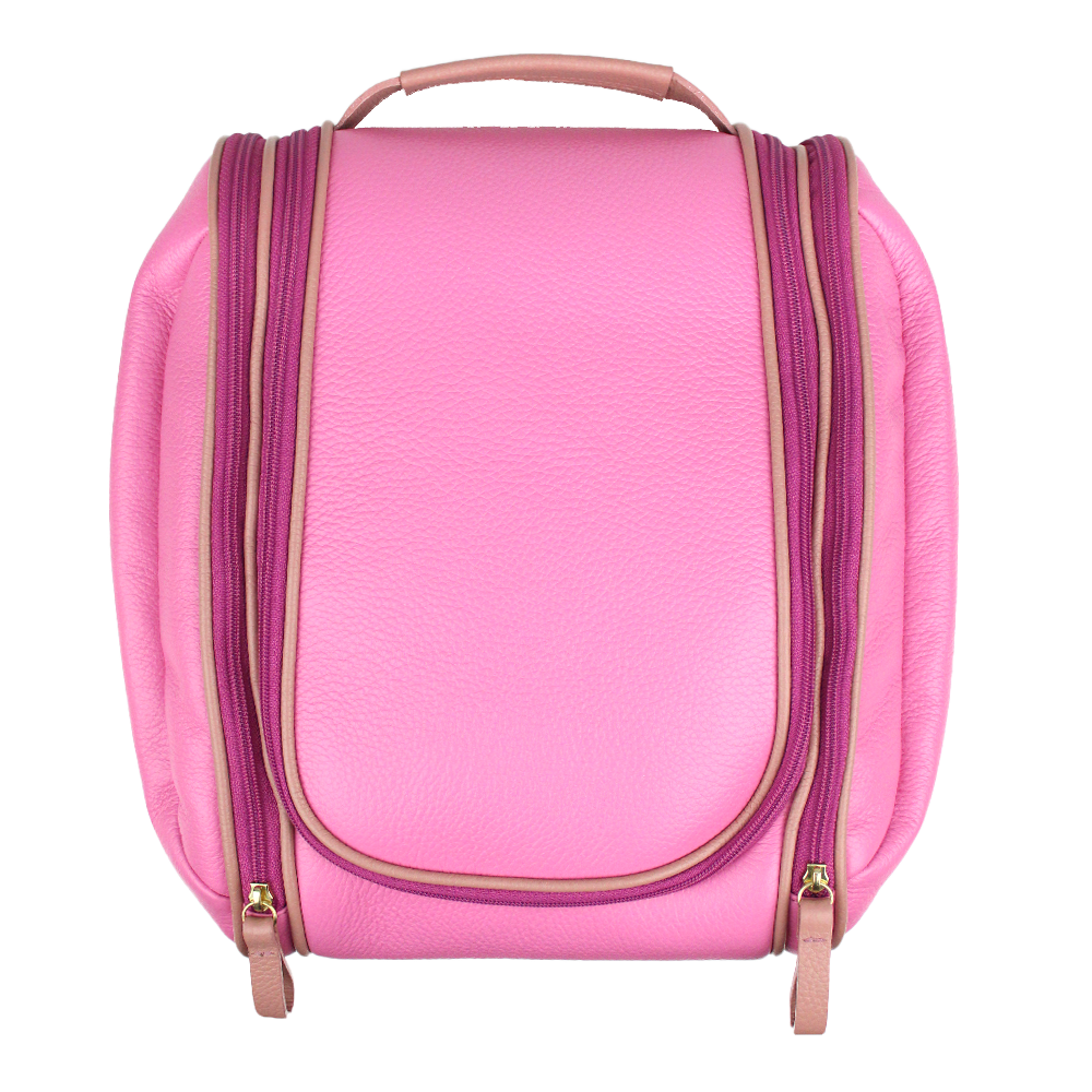 Necessaire Bruna Rosa Orquídea com Algodão Doce Liso Pronta Entrega