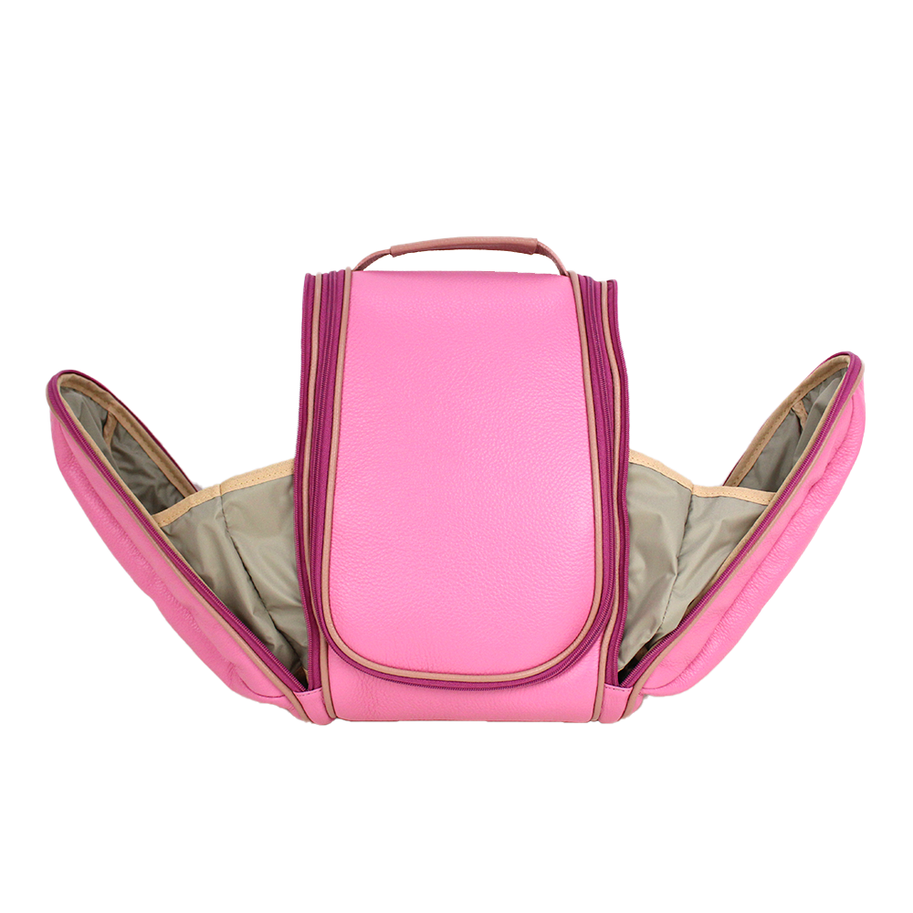 Necessaire Bruna Rosa Orquídea com Algodão Doce Liso Pronta Entrega