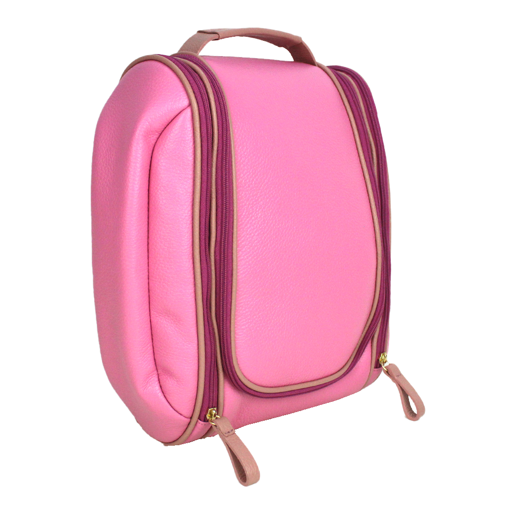 Necessaire Bruna Rosa Orquídea com Algodão Doce Liso Pronta Entrega