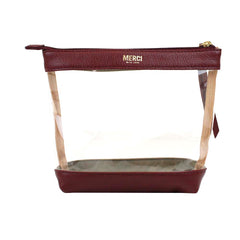 Necessaire Camila Burgundy Liso Pronta Entrega
