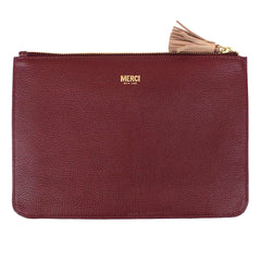 Necessaire Caroline G Burgundy Liso com Rose Liso Pronta Entrega