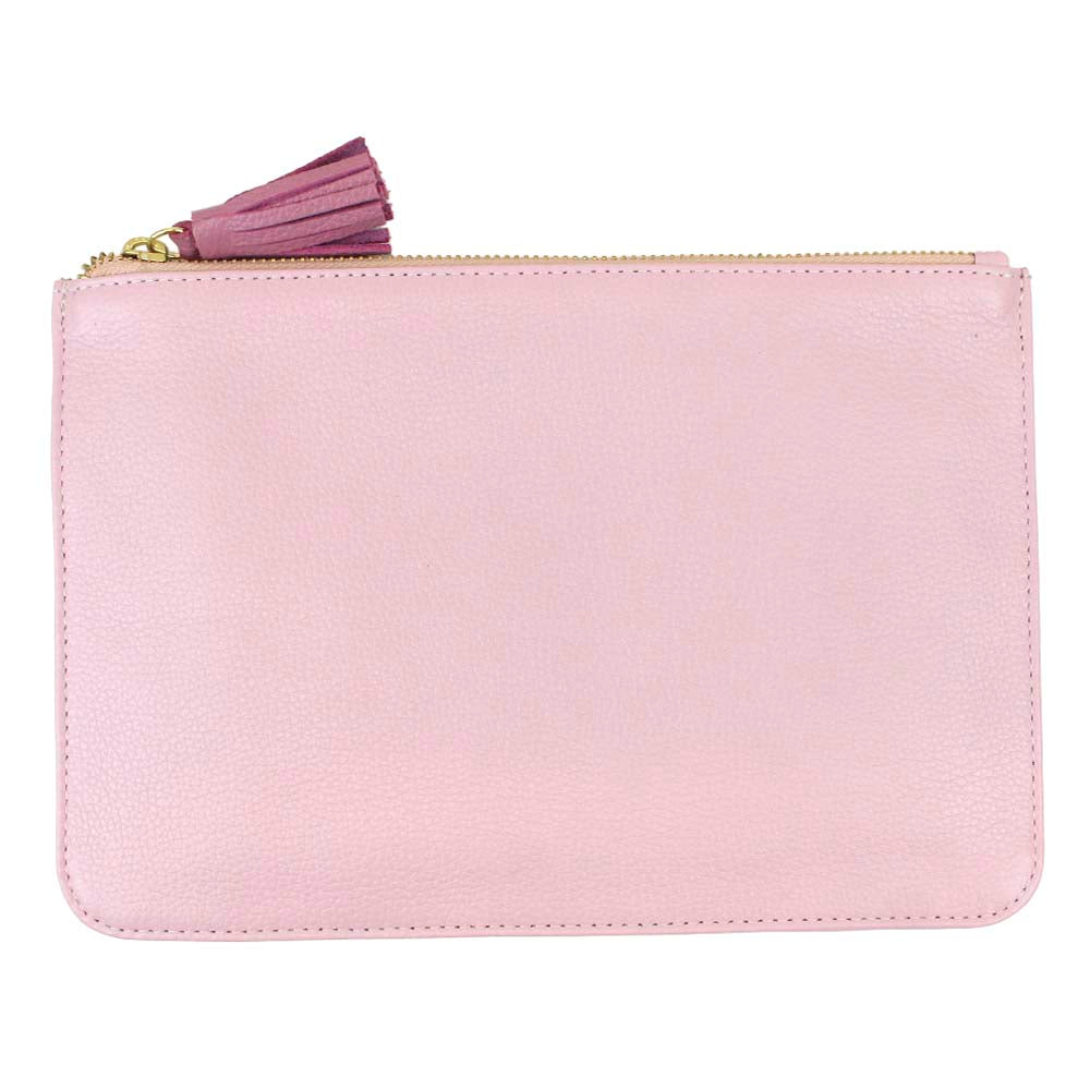 Necessaire Caroline G Rosa Chá com Rosa Blush Pronta Entrega