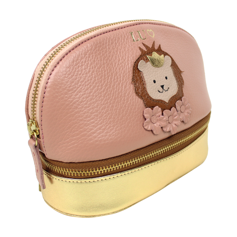 Necessaire Charlotte Leoa em Couro Personalizada