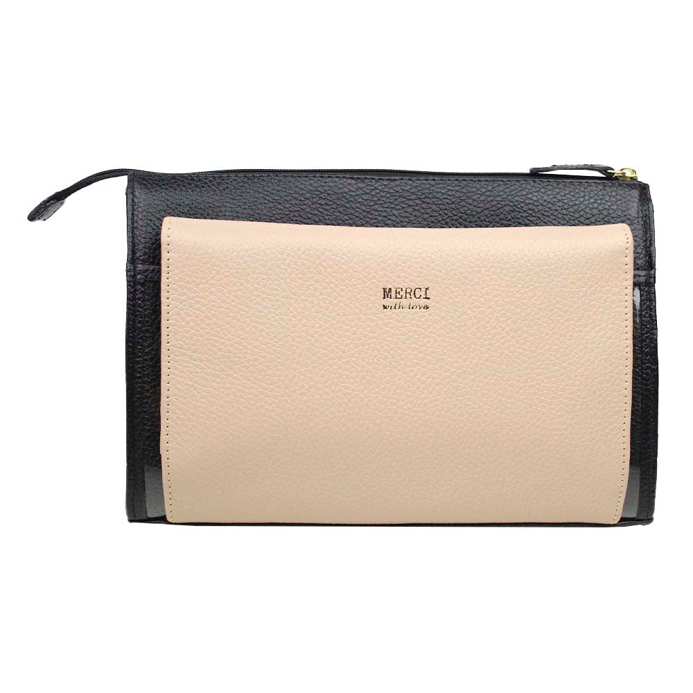 Necessaire Chloé Preto Liso com Rose Liso Pronta Entrega