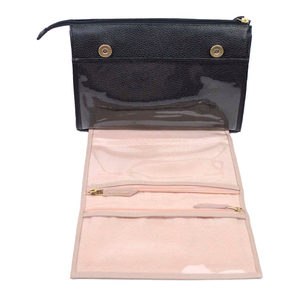 Necessaire Chloé Preto Liso com Rose Liso Pronta Entrega