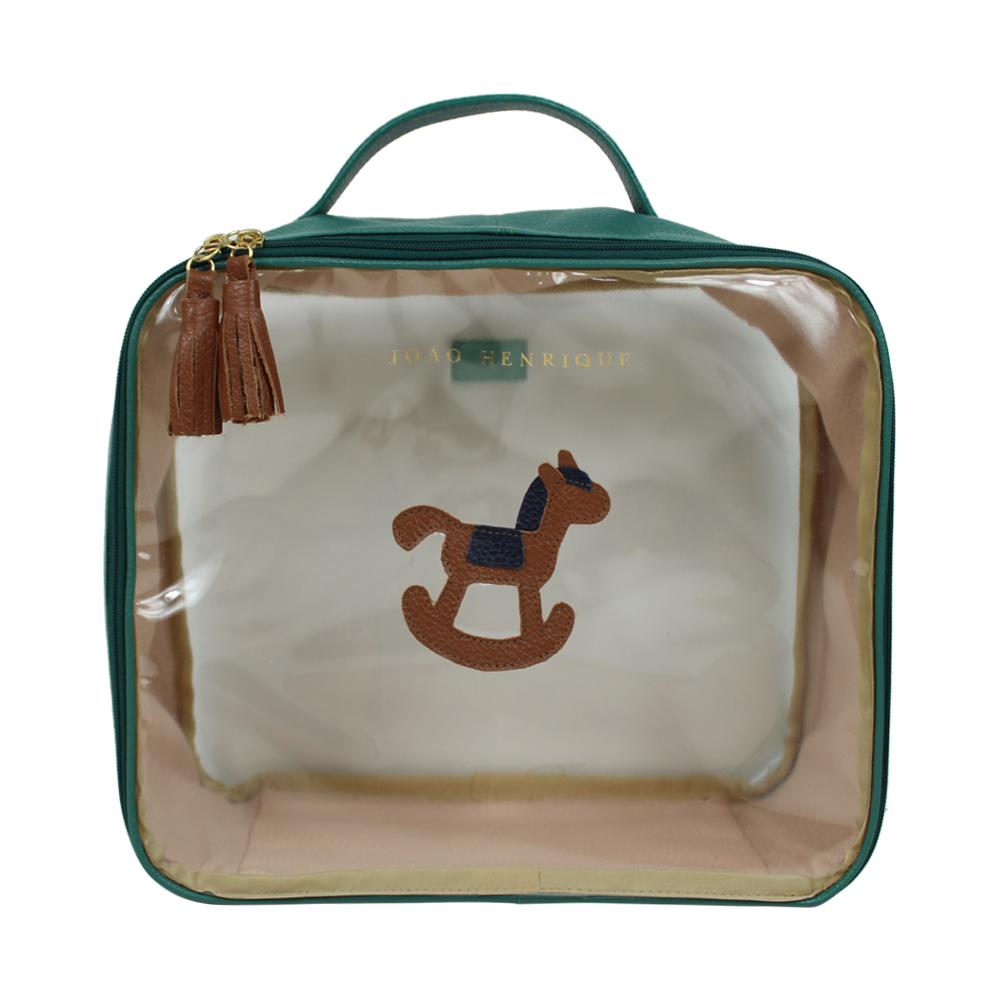 Necessaire Crystal G Little Horse em Couro e Vinil Personalizado