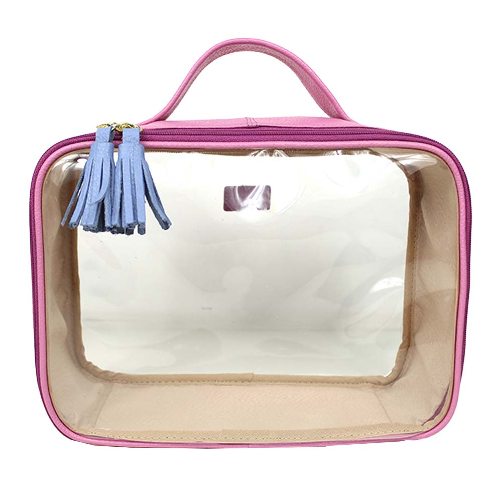 Necessaire Crystal G Rosa Orquídea com Sky Pronta Entrega