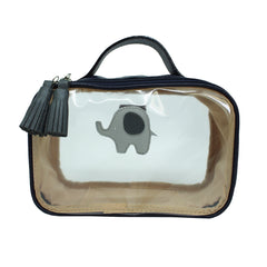 Necessaire Crystal P Little Elephant em Couro e Vinil Personalizado