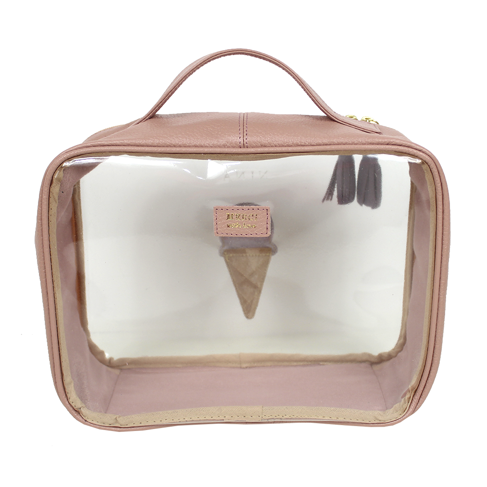 Necessaire Crystal M Gelato em Couro e Vinil Personalizado