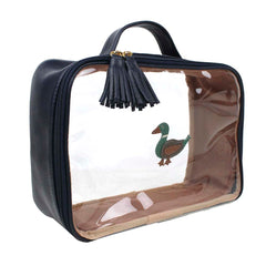 Necessaire Crystal M Patinho Vintage em Couro e Vinil Personalizado